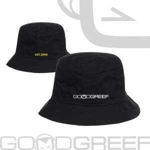 GoodGreef Bucket Hat with All White Text x Head